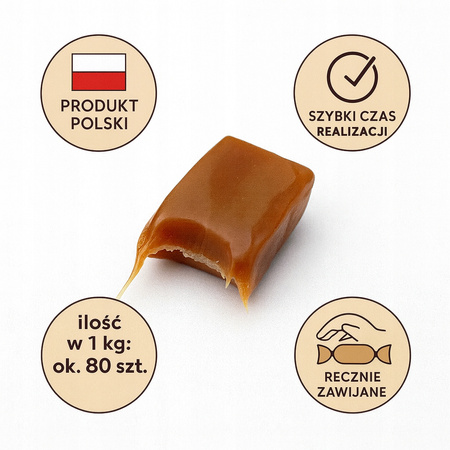 Krówki ciągutki mleczne 1 kg kwiatowe cukierki kwiaciarnia salon urody