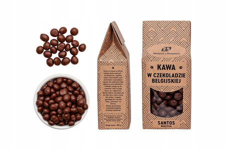 Brazil Santos coffee in Belgian chocolate 44%