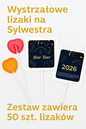 Lizaki na Sylwestra - zestaw 50 szt.| Bal Noworoczny, Impreza 300g