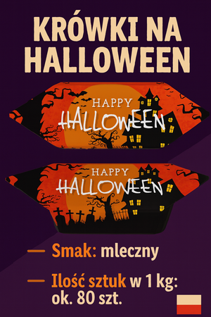 Krówki ciągutki mleczne Halloween wz4