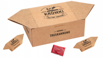 Strawberry fudge candies in big fudge 300g box