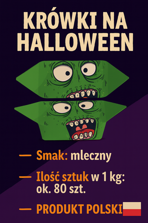 Krówki ciągutki mleczne Halloween wzór nr 1