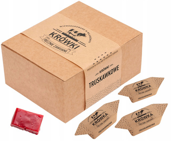 Strawberry fudge candies in 1kg box