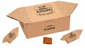 Krówki ciągutki sezamowe w pudełku krówka 300g