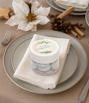 Mini słoiczek z miętowymi mentosami - Ślub podziękowanie - 5 sztuk