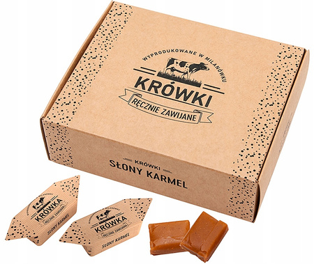 Krówki ciągutki słony karmel w pudełku 350g