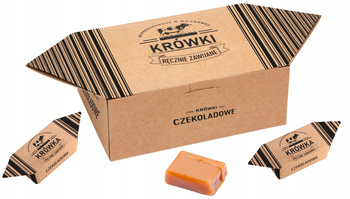 Krówki ciągutki czekoladowe w pudełku krówka 300g