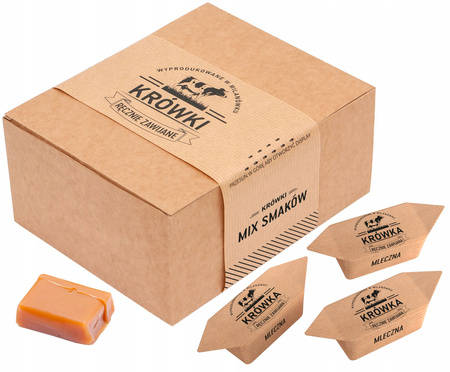 Fudge candies in 1kg box - mix of flavours