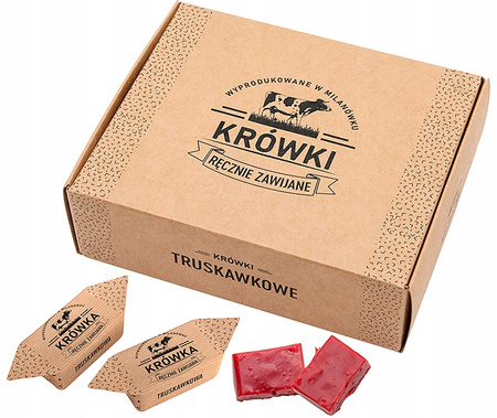 Strawberry fudge candies in 350g box