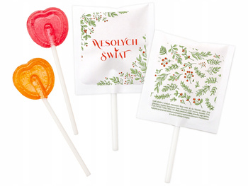 Lizaki świąteczne - zestaw 50 szt. | Mikołajki, Boże Narodzenie wz 2 250g