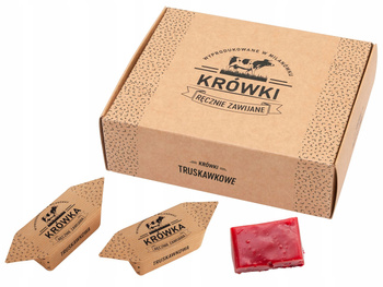 Strawberry fudge candies in 250g box