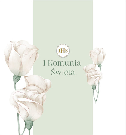 Krówki ciągutki na Pierwszą Komunię Świętą 1 kg zielony kwiatowy