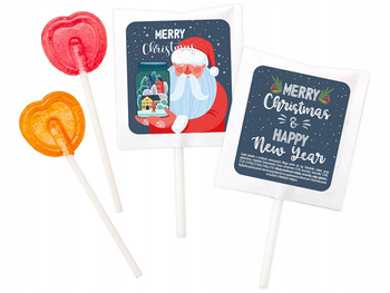 Lizaki świąteczne - zestaw 50 szt. | Mikołajki, Boże Narodzenie wz 1 250g